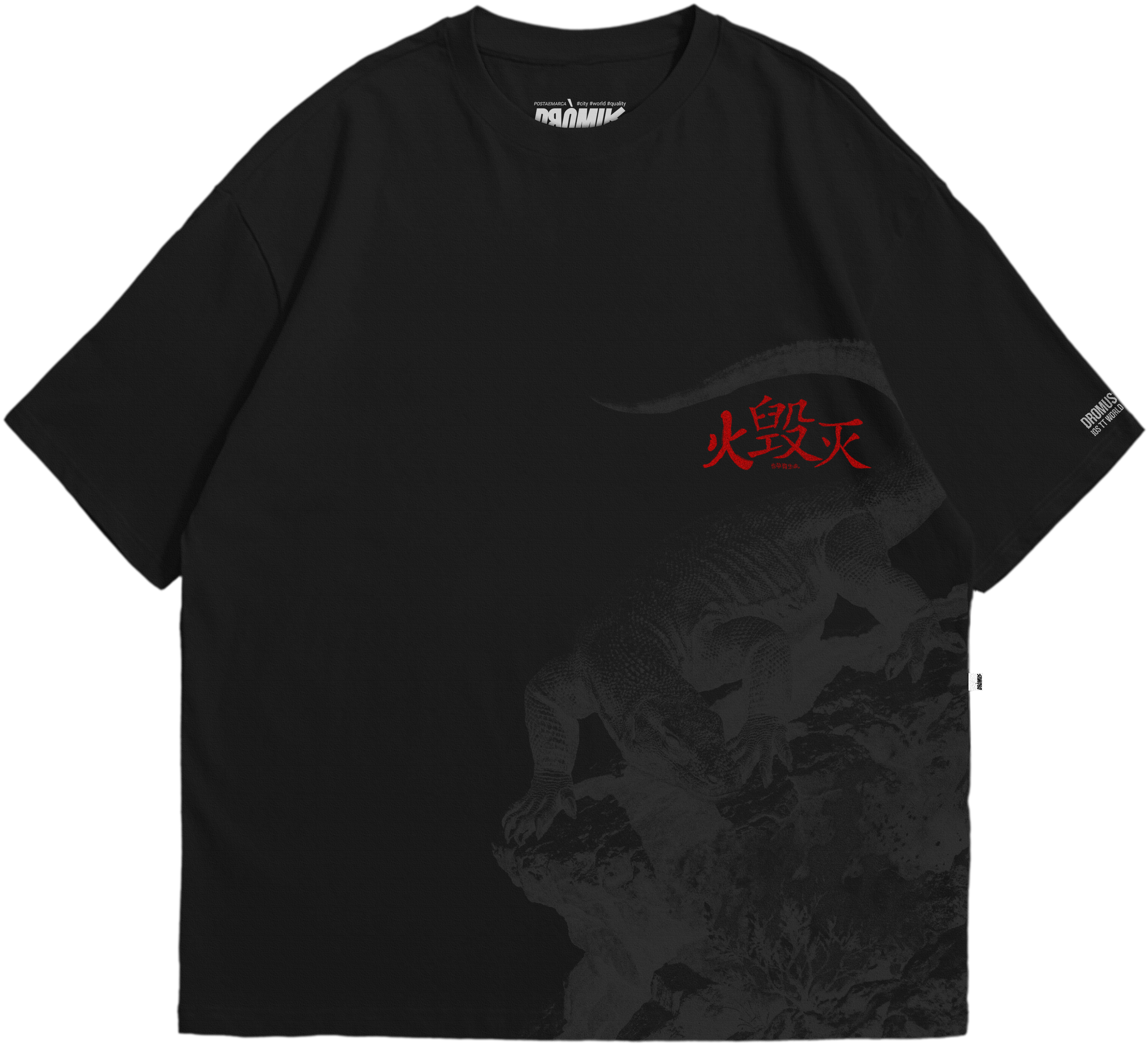 Camiseta Oversized - Dragão Komodo | Coleção Quartz